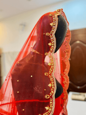 Premium Nikkah Bridal Dupatta UK - Bridal Net Dupatta