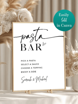 Minimalist Pasta Bar Sign UK