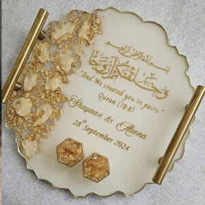 personalized resin nikkah plaque uk