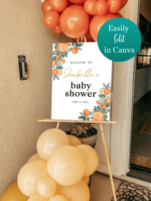 Baby Shower Welcome Poster UK