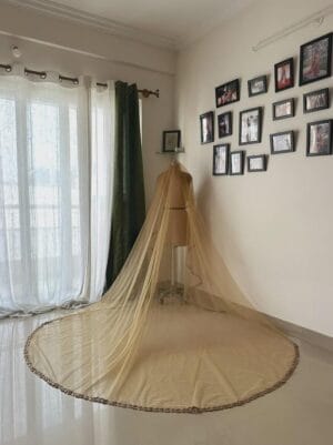Hand Embroidered Bridal Tulle Veil UK