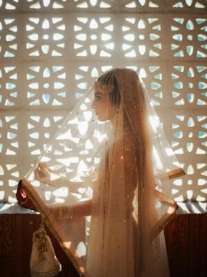 Royal Gold-Toned Soft Net Bridal Dupatta UK