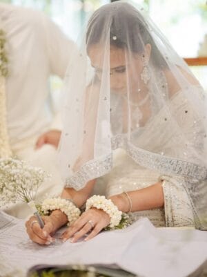 White Bridal Net Dupatta with Sparkling Sequin Work UK
