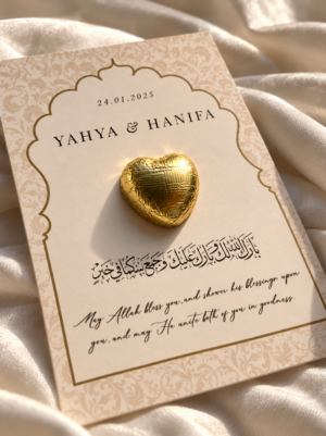 Mughal Arch Wedding Favor Cards with Islamic Dua UK